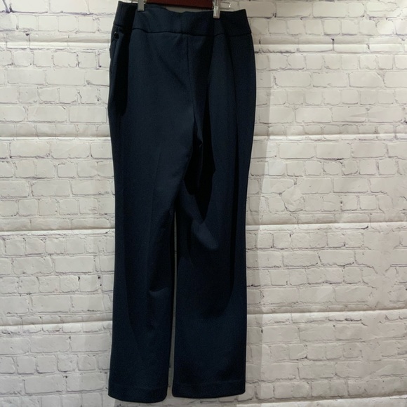 CALVIN KLEIN WOMENS DRESS PANTS HIGH RISE BUTTONED WAIST NAVY SIZE 2P - Picture 3 of 5